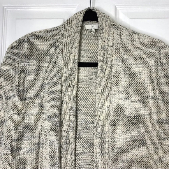 Joie Sona Heathered Gray Fringe Open Cardigan - Picture 3 of 12